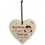 Thank You Gift For Nurse Wooden Heart Gift For Him or Her