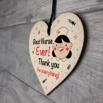 Thank You Gift For Nurse Wooden Heart Gift For Him or Her
