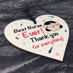 Thank You Gift For Nurse Wooden Heart Gift For Him or Her