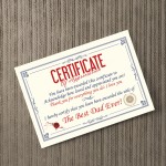Funny Unusual Gift For Dad Certificate Fathers Day Birthday Gift