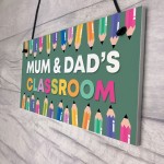 Mum and Dads Classroom Sign Hanging Plaque Home Decor Gift