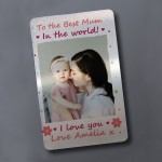 Personalised Metal Photo Card Gift For Mum Birthday Keepsake