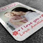 Personalised Metal Photo Card Gift For Mum Birthday Keepsake