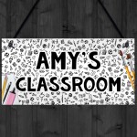Hanging Classroom Sign Personalised Gift For Daughter Teacher