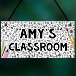 Hanging Classroom Sign Personalised Gift For Daughter Teacher