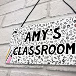 Hanging Classroom Sign Personalised Gift For Daughter Teacher
