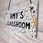 Hanging Classroom Sign Personalised Gift For Daughter Teacher