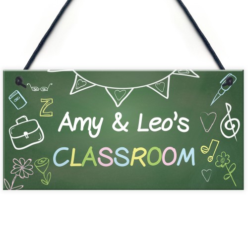 Personalised Classroom Sign For Door Gift For Daughter Son