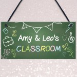 Personalised Classroom Sign For Door Gift For Daughter Son