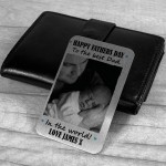 Personalised Photo Gift For Fathers Day Novelty Metal Card Dad