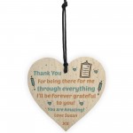 Novelty Gift For Nurse Doctor Wooden Heart Thank You Gift