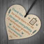 Novelty Gift For Nurse Doctor Wooden Heart Thank You Gift