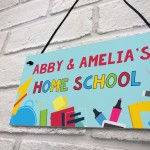 Home School Sign Personalised Hanging Door Sign Classroom Sign