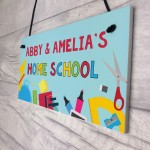 Home School Sign Personalised Hanging Door Sign Classroom Sign