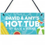 PERSONALISED Novelty Hot Tub Party Sign Garden Accessories