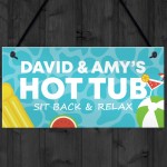 PERSONALISED Novelty Hot Tub Party Sign Garden Accessories