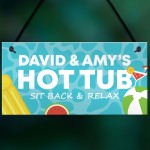 PERSONALISED Novelty Hot Tub Party Sign Garden Accessories