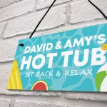 PERSONALISED Novelty Hot Tub Party Sign Garden Accessories