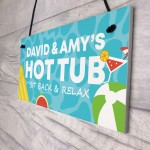 PERSONALISED Novelty Hot Tub Party Sign Garden Accessories