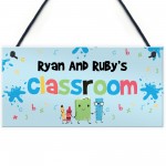 Personalised Classroom Sign For Daughter Son Hanging Door Sign