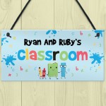 Personalised Classroom Sign For Daughter Son Hanging Door Sign