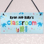 Personalised Classroom Sign For Daughter Son Hanging Door Sign