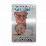 Personalised Metal Photo Gift For Grandad Novelty Birthday Gifts