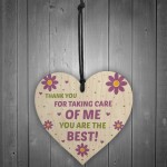 Novelty Thank You Gift For Volunteer Carer Wooden Heart Gift