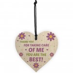 Novelty Thank You Gift For Volunteer Carer Wooden Heart Gift