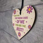 Novelty Thank You Gift For Volunteer Carer Wooden Heart Gift