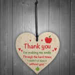 Teacher or Teaching Assistant Gift Wooden Heart Thank You Gift