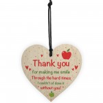 Teacher or Teaching Assistant Gift Wooden Heart Thank You Gift