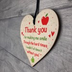 Teacher or Teaching Assistant Gift Wooden Heart Thank You Gift