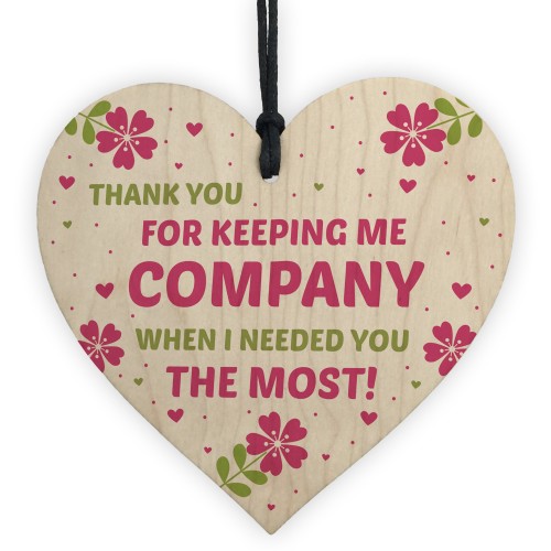 Thank You Gift For Volunteer Carer Wooden Heart Gift For Him Her