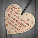 Thank You Gift For Volunteer Wooden Heart Friendship Gift