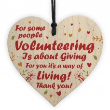 Novelty Thank You Gift For Volunteer Wooden Heart Colleague Gift