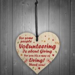 Novelty Thank You Gift For Volunteer Wooden Heart Colleague Gift