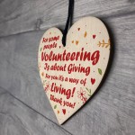 Novelty Thank You Gift For Volunteer Wooden Heart Colleague Gift
