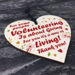 Novelty Thank You Gift For Volunteer Wooden Heart Colleague Gift