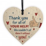 Thank You Gift For Teacher Nurse Carer Volunteer Wood Heart Gift