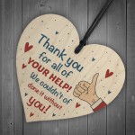 Thank You Gift For Teacher Nurse Carer Volunteer Wood Heart Gift