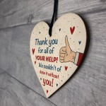 Thank You Gift For Teacher Nurse Carer Volunteer Wood Heart Gift