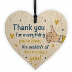 Thank You Gift For Colleague Wood Heart Gift For Nurse Teacher