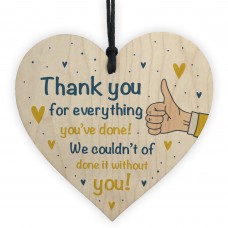 Thank You Gift For Colleague Wood Heart Gift For Nurse Teacher