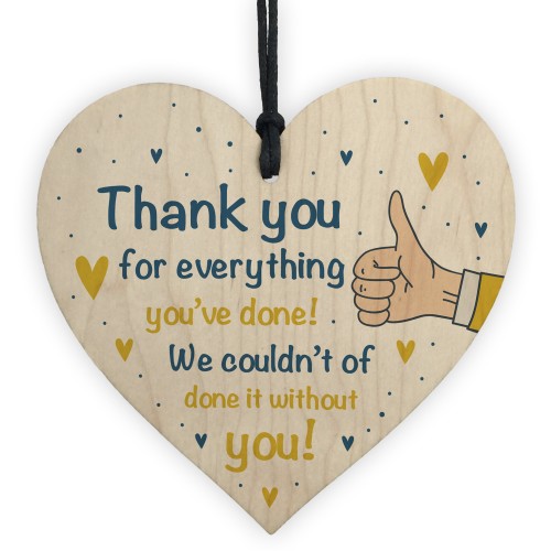 Thank You Gift For Colleague Wood Heart Gift For Nurse Teacher