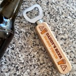 Funny Wooden Bottle Opener Gift For Dad Novelty Fathers Day Gift