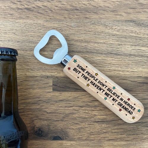 Wooden Bottle Opener Gift For Grandad Birthday Fathers Day Gift