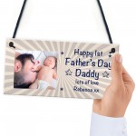 1st Fathers Day Gift For Dad Personalised Hanging Plaque New Dad