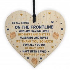 Thank You Gift For NHS Nurses And Doctors Wooden Heart Poem