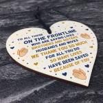 Thank You Gift For NHS Nurses And Doctors Wooden Heart Poem